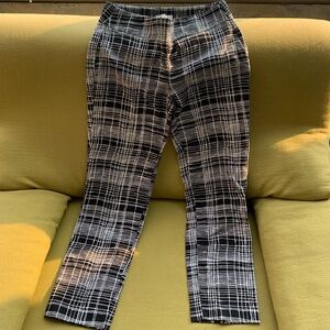 LOFT Monochrome Grid Pattern Pants